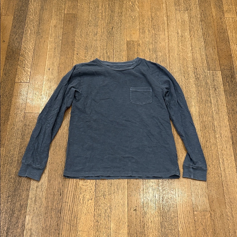 Crewcuts Boys' Long Sleeve Pocket Tee - Grey Blue